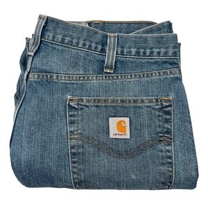 CARHARTT Men's 38x30 Relaxed Fit Medium Wash Denim Work Utility Jeans Mexico
